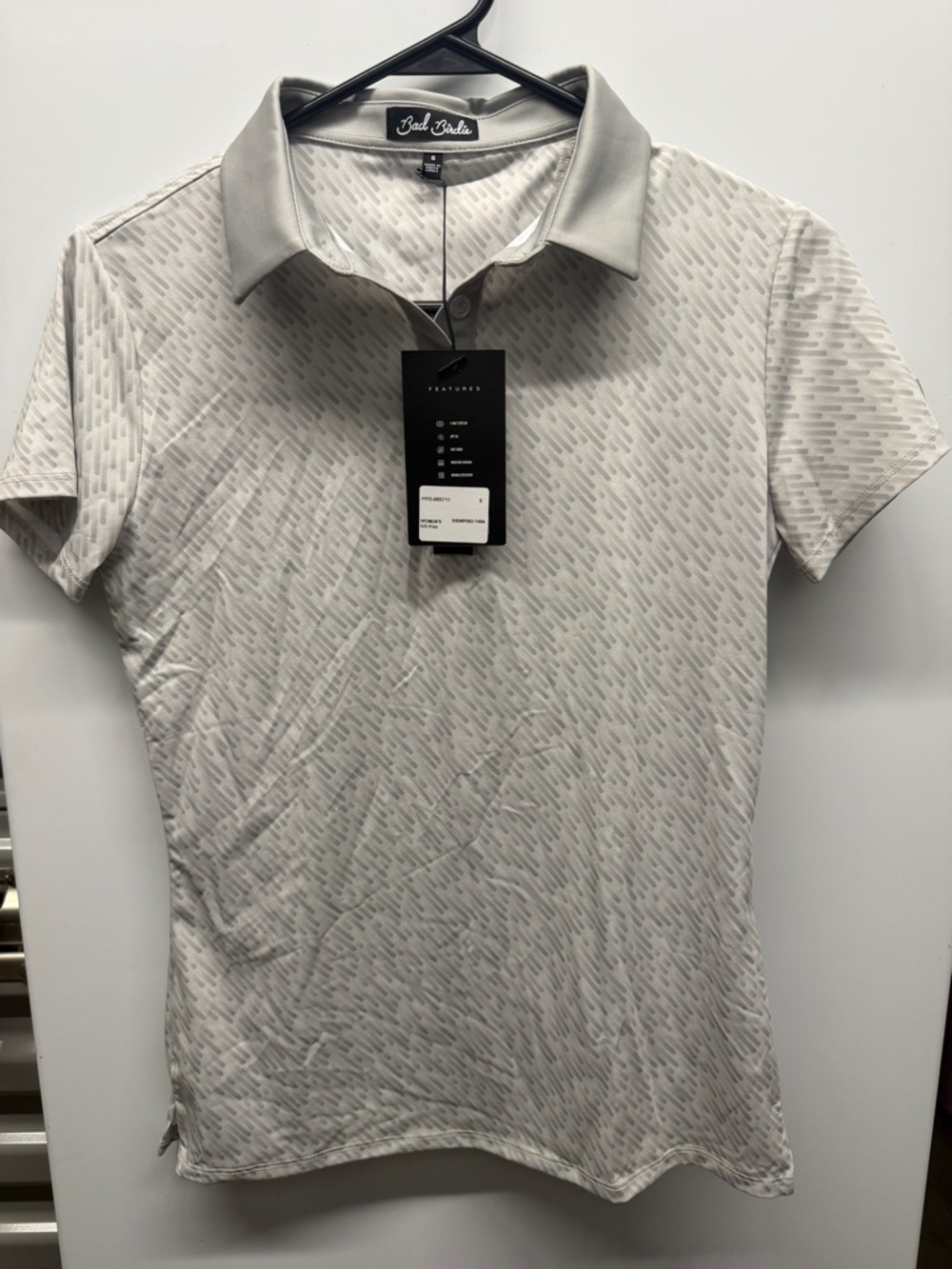 Bad Birdie Abstract Print Golf Polo nwt small new